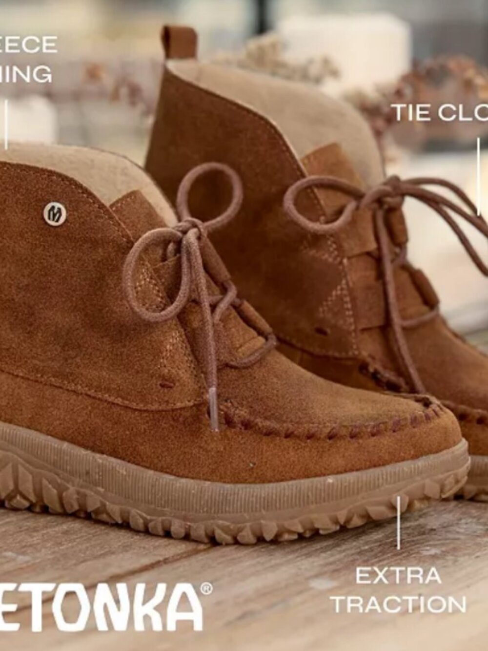 Women's Minnetonka Tealey Lace Up Suede Ankle Boots Sz 8M MSRP $110 - Picture 2 of 11